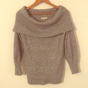 LOFT foldover off the shoulder sweater